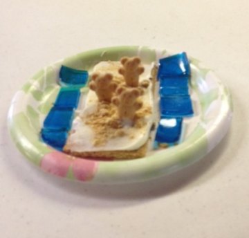 Even the snacks at VBS are Biblical! Teddy Graham Israelites cross the dry ground while the blue Jell-O sea parts around them.